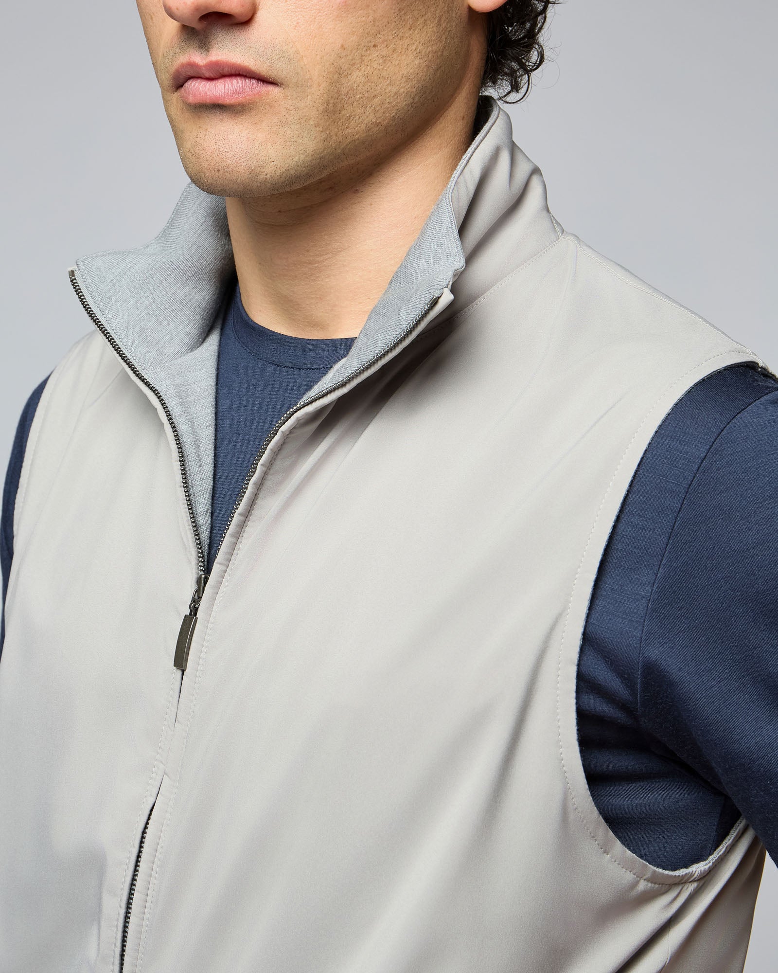 Sleeveless with Technical Fabric