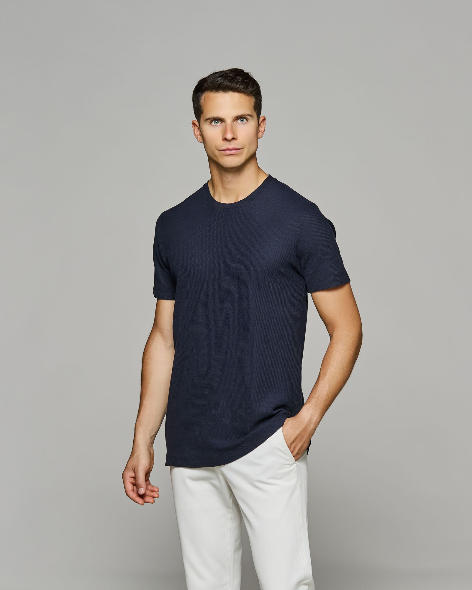 T-Shirt Girocollo Nido d'ape