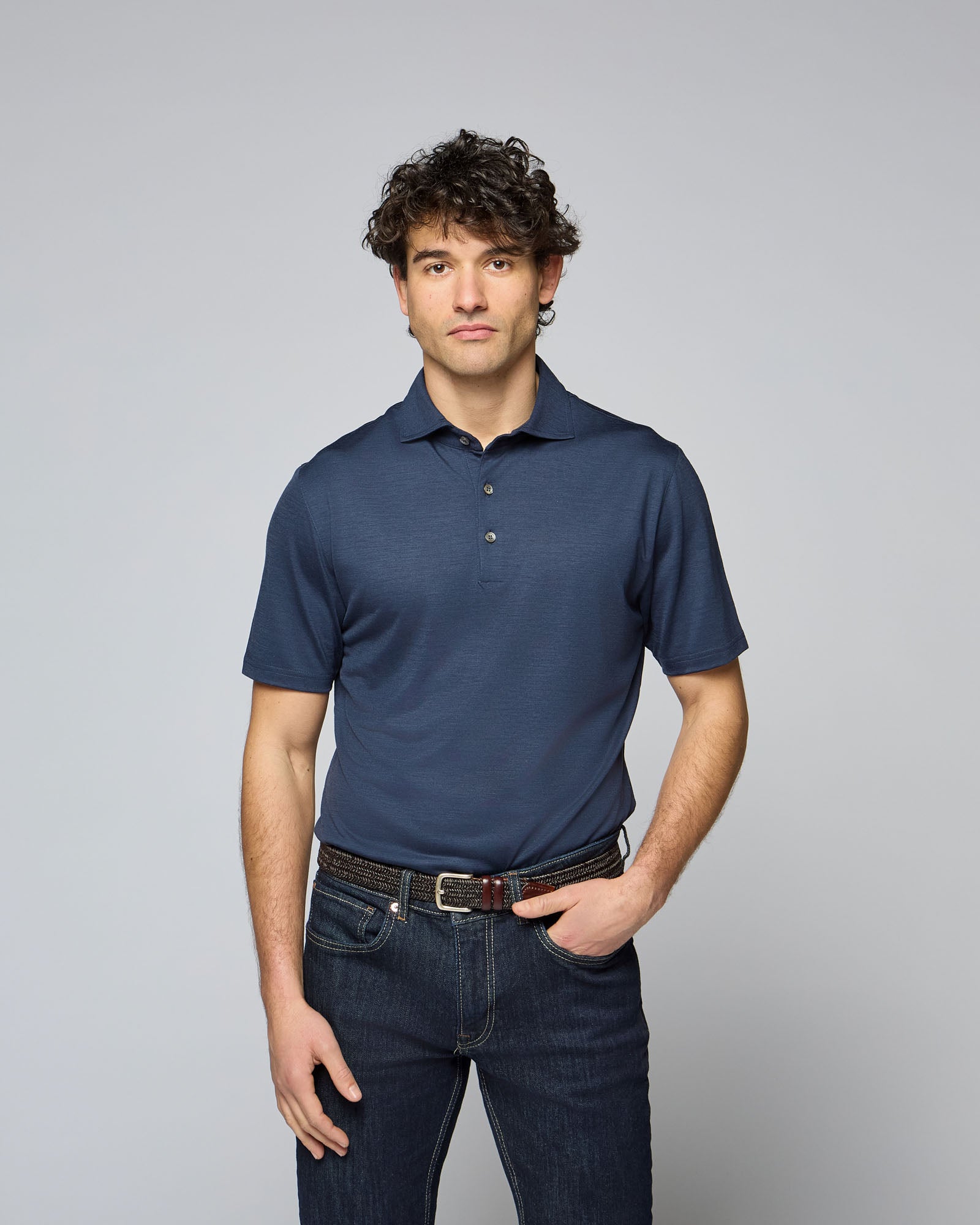 Short Sleeve Polo with Buttons