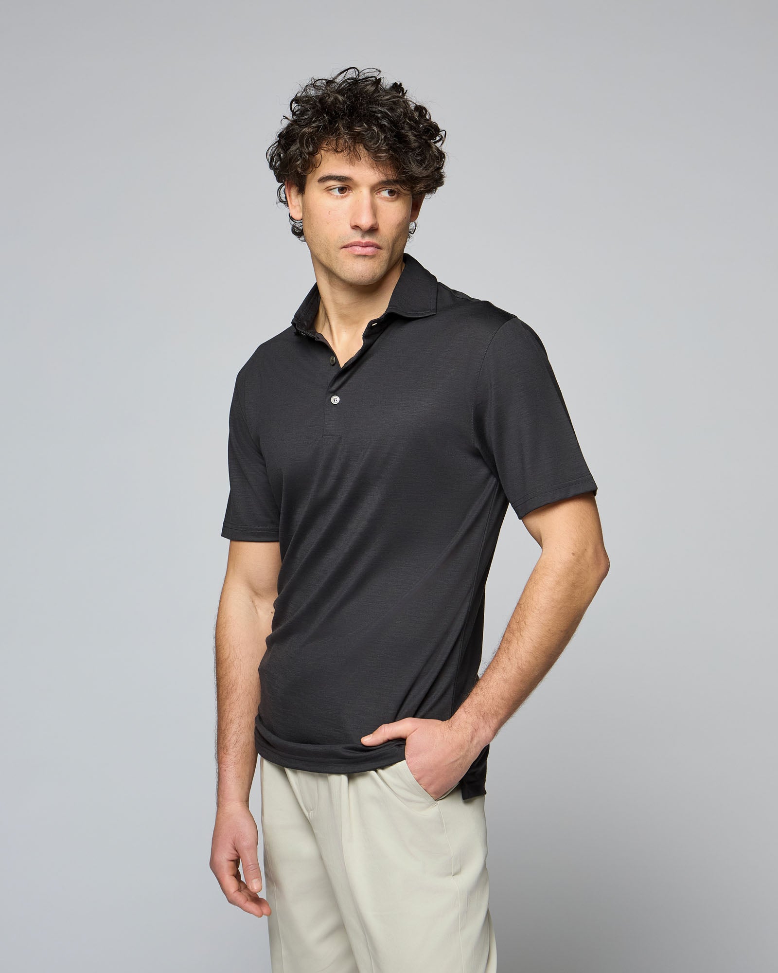 Short Sleeve Polo with Buttons
