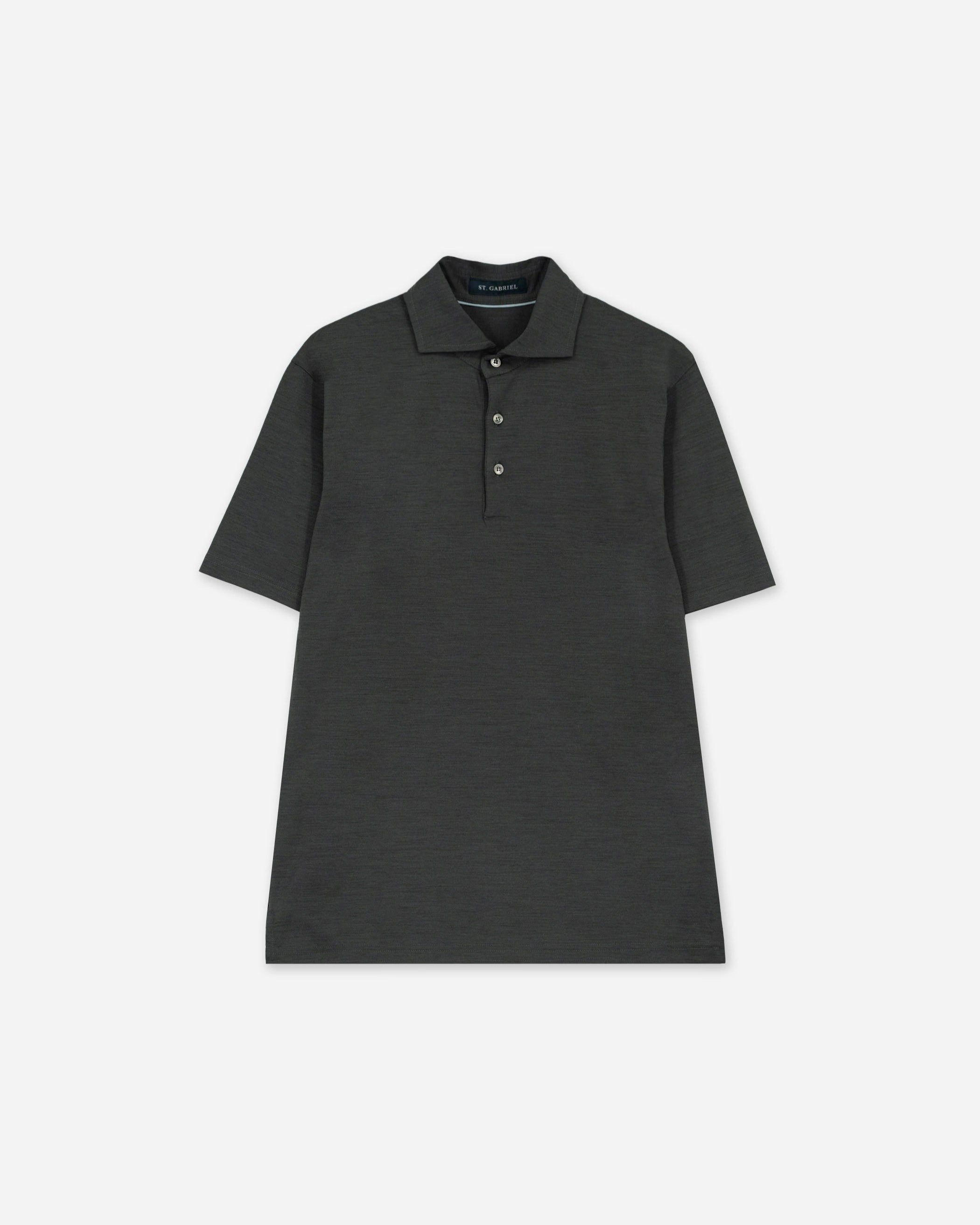 Polo Manica Corta con Bottoni - misto lana