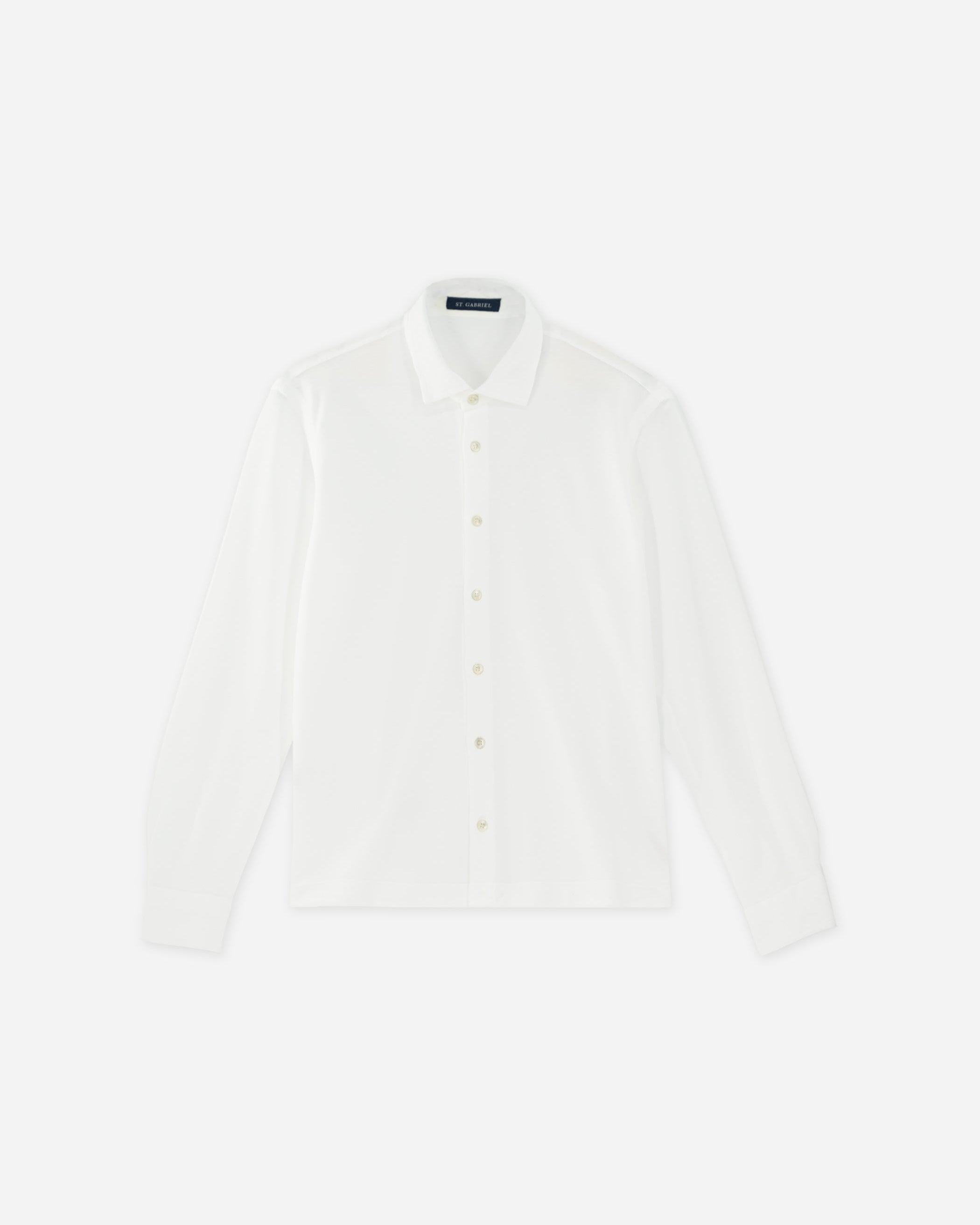 Polo Camicia in Piquet e dettagli in Saia