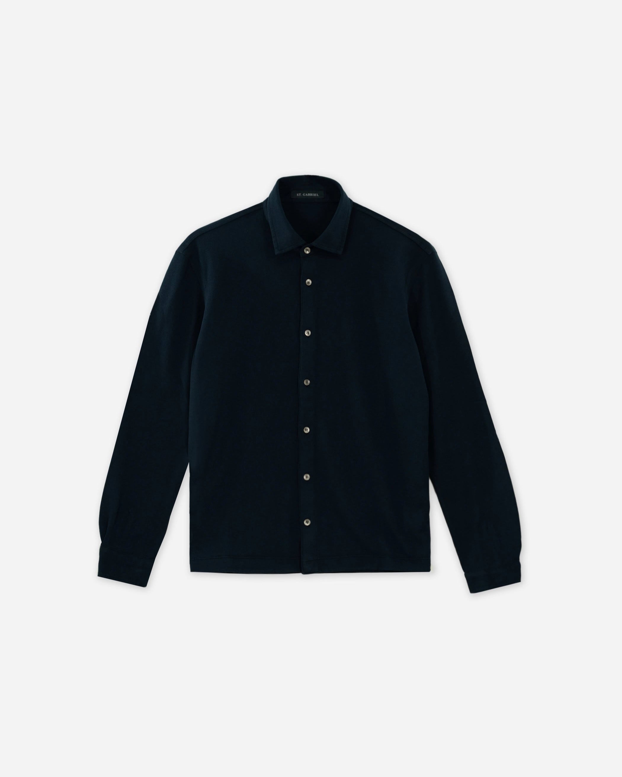 Polo Camicia in Piquet e dettagli in Saia