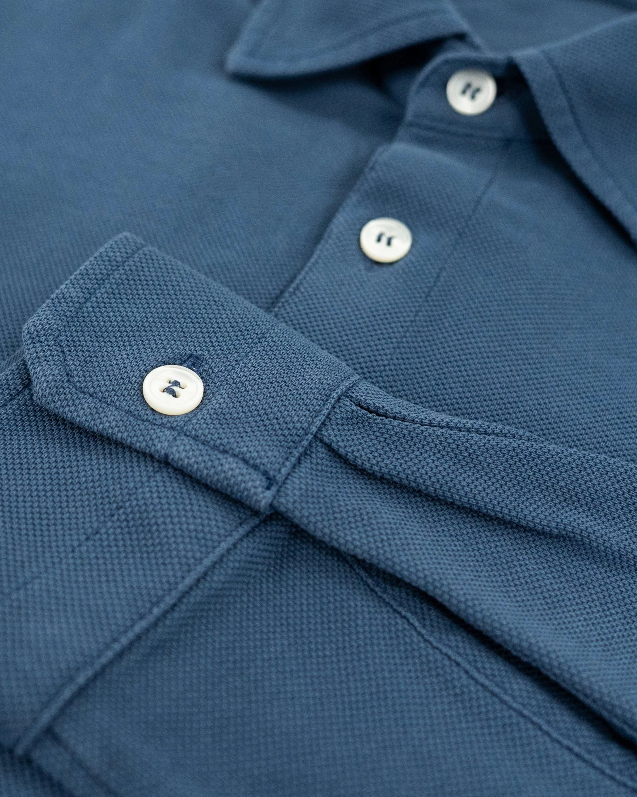 Polo Camicia in Piquet e dettagli in Saia