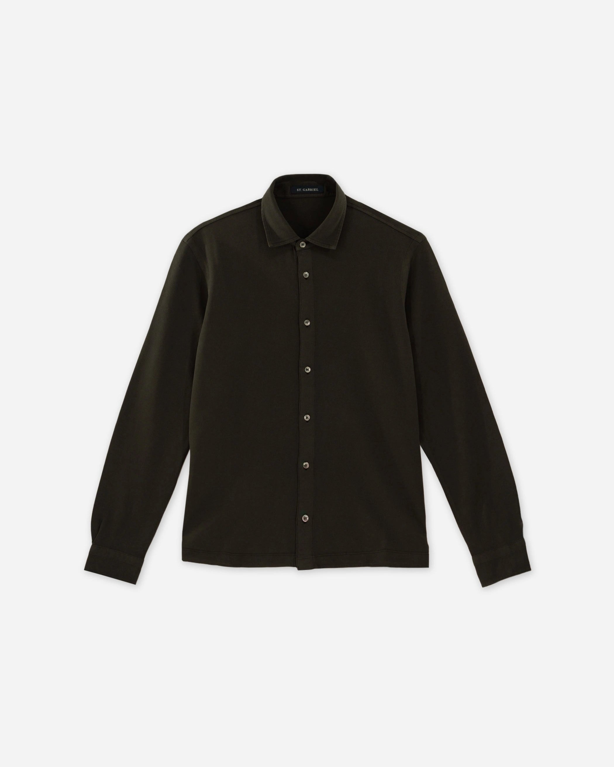 Polo Camicia in Piquet e dettagli in Saia