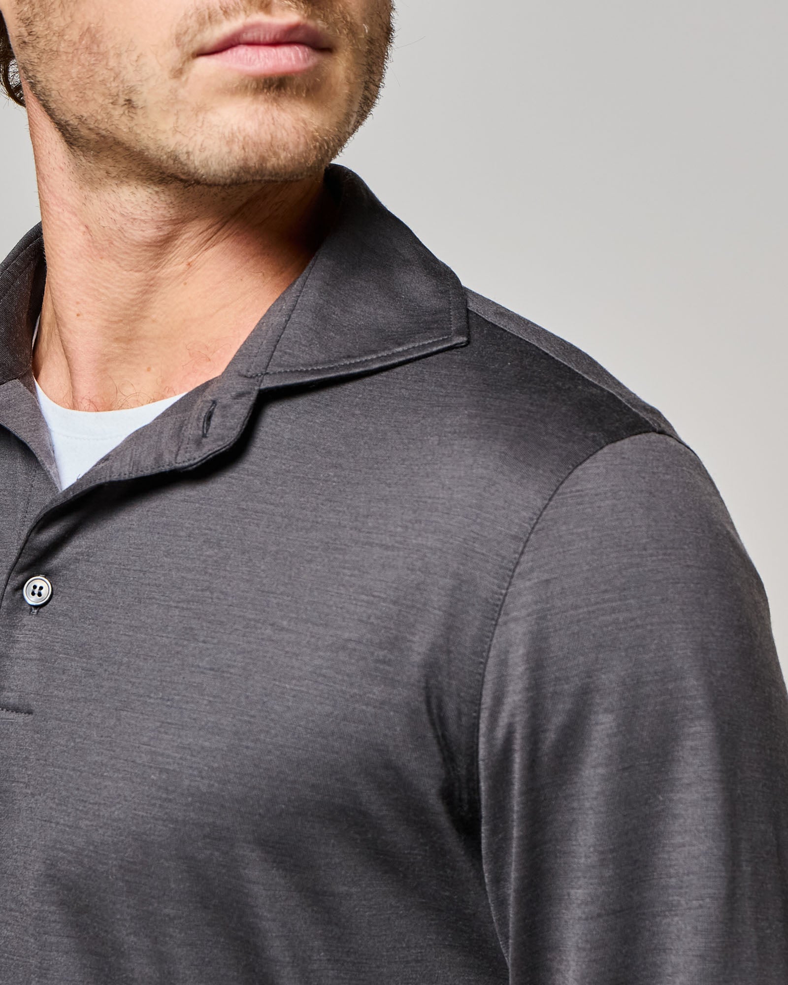 POLO MANICA LUNGA - MISTO LANA