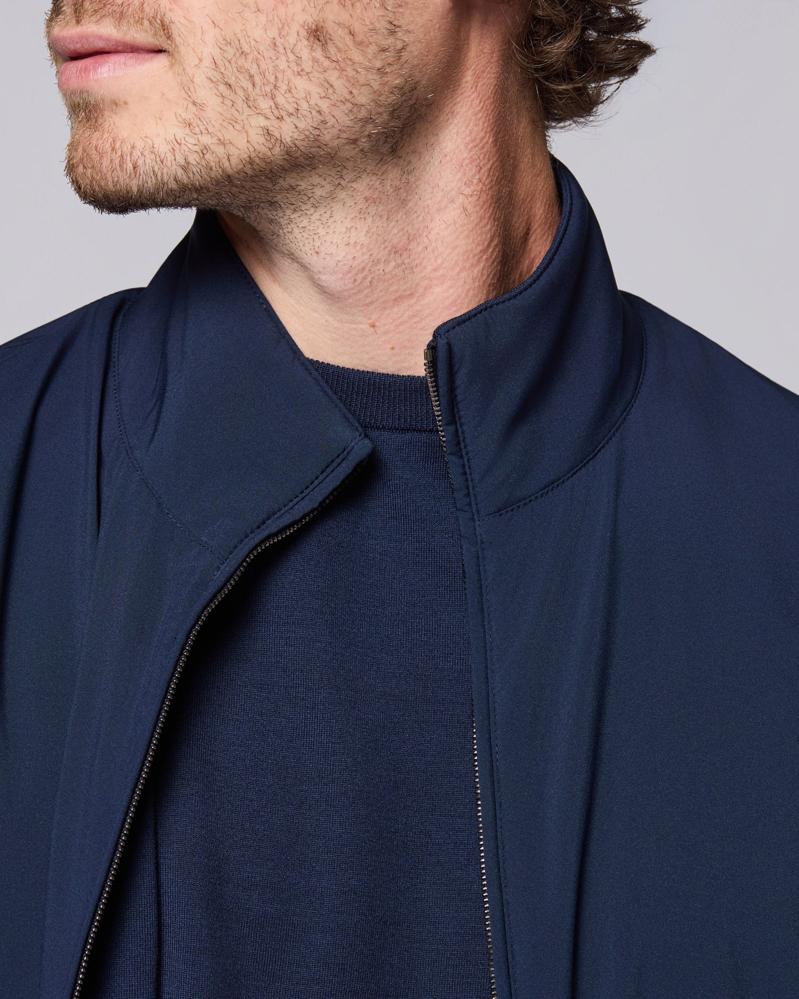 Jacket with Technical Fabric