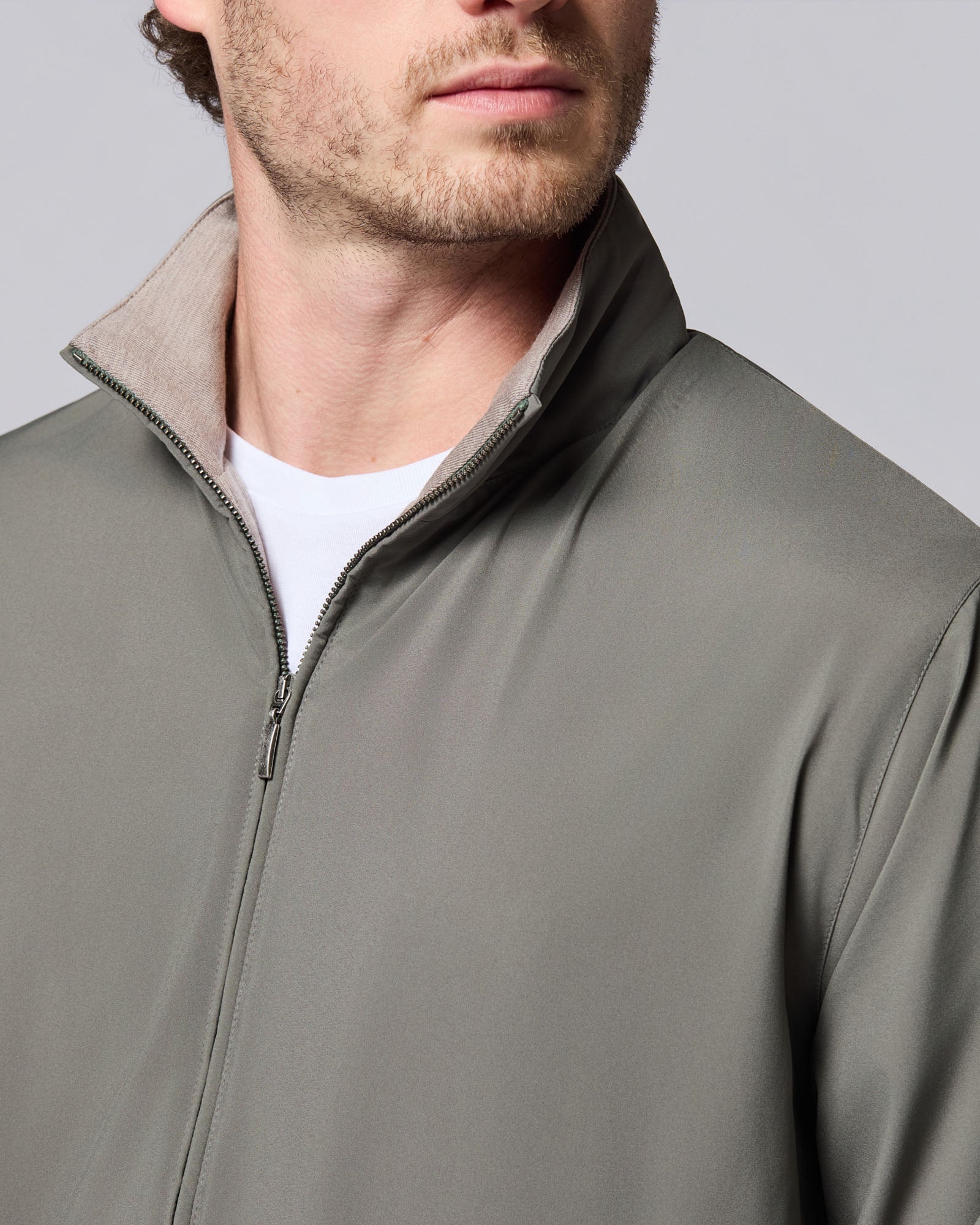 Jacket with Technical Fabric