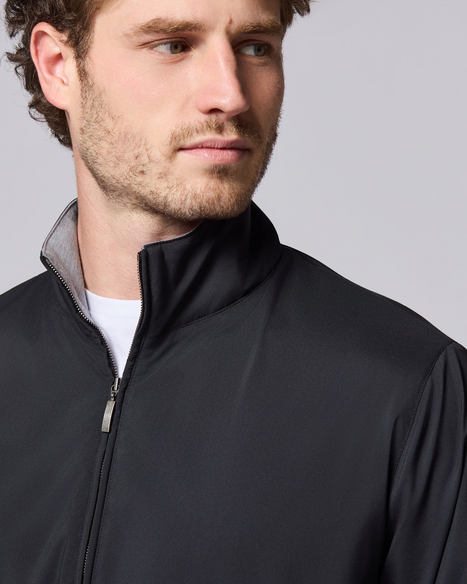 Jacket with Technical Fabric