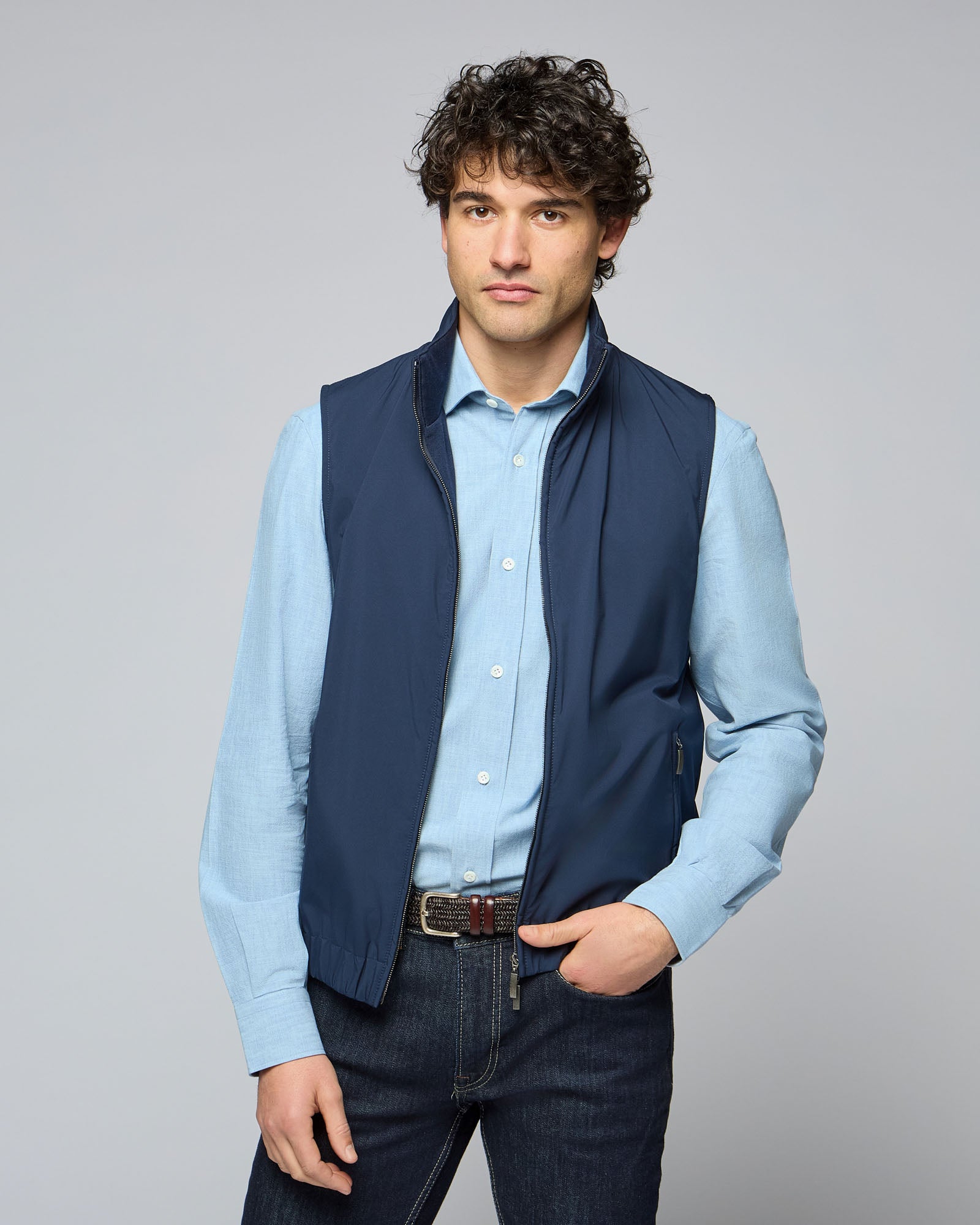 Sleeveless with Technical Fabric
