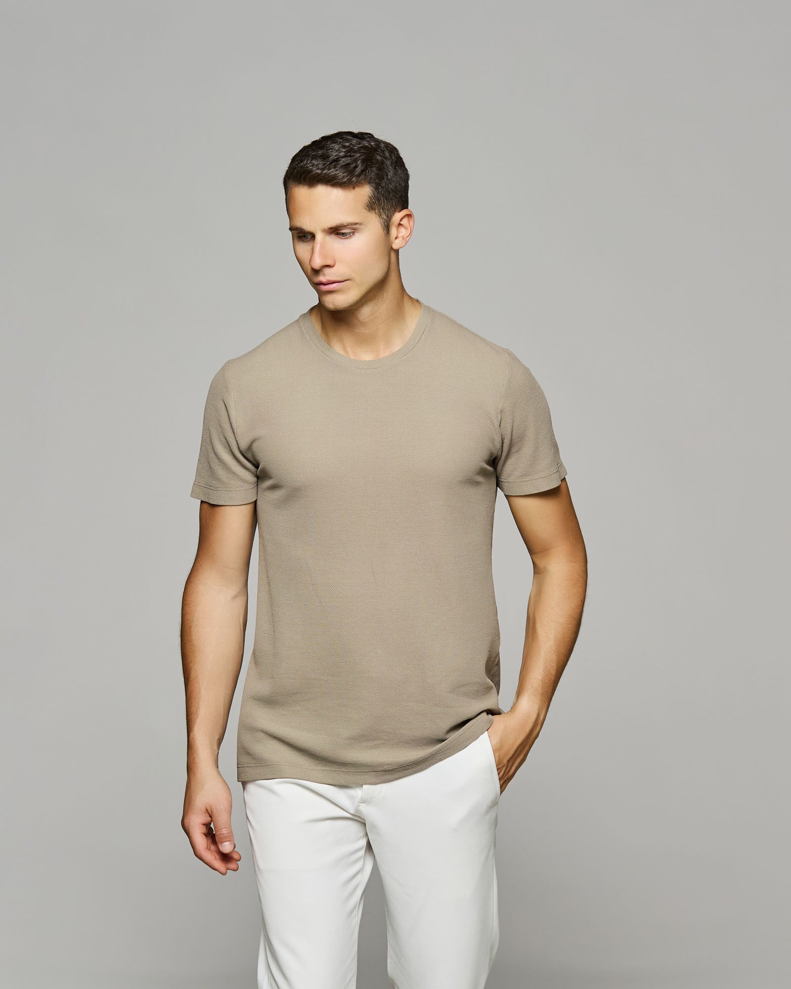 T-Shirt Girocollo Nido d'ape