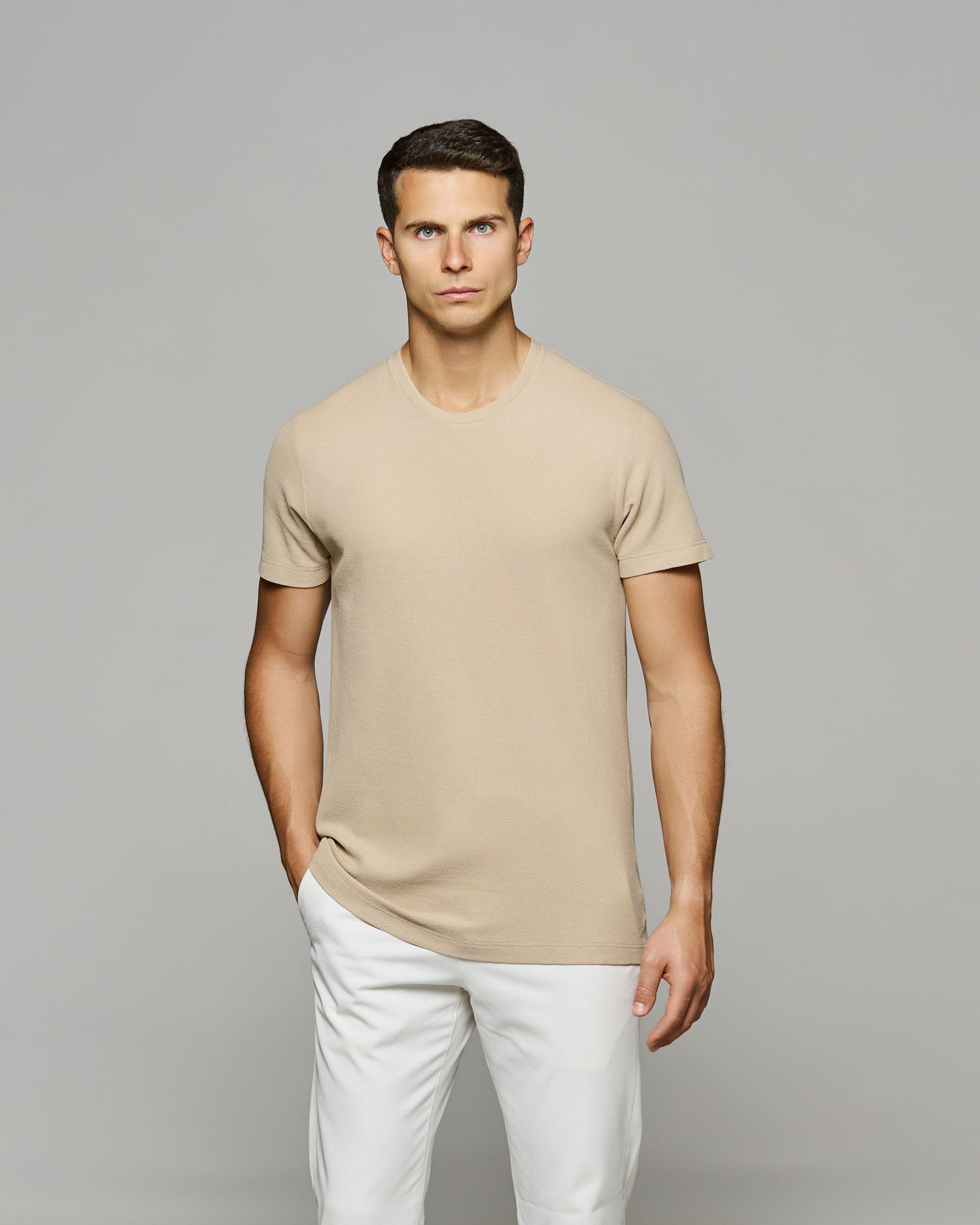T-Shirt Girocollo Nido d'ape