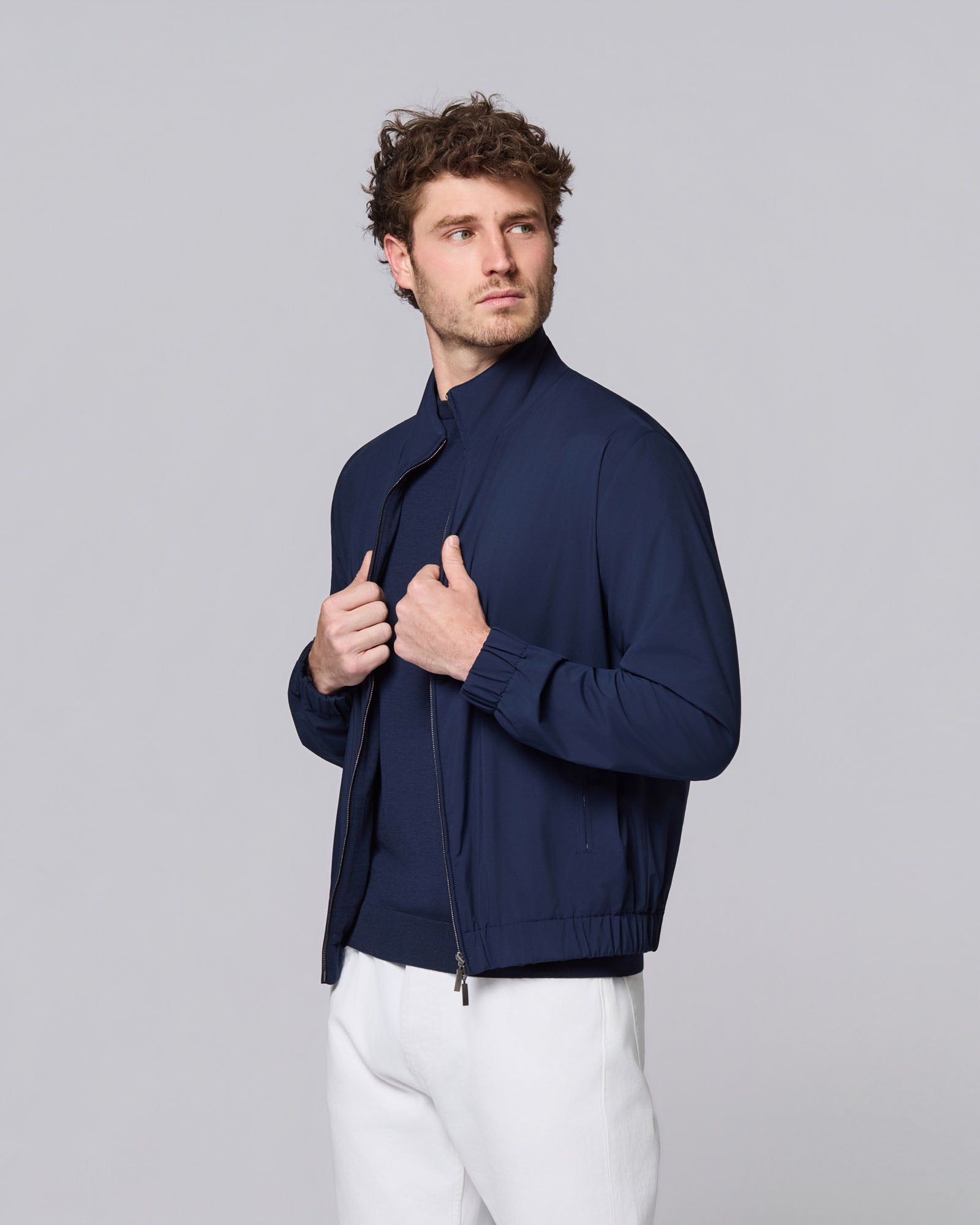 Jacket with Technical Fabric