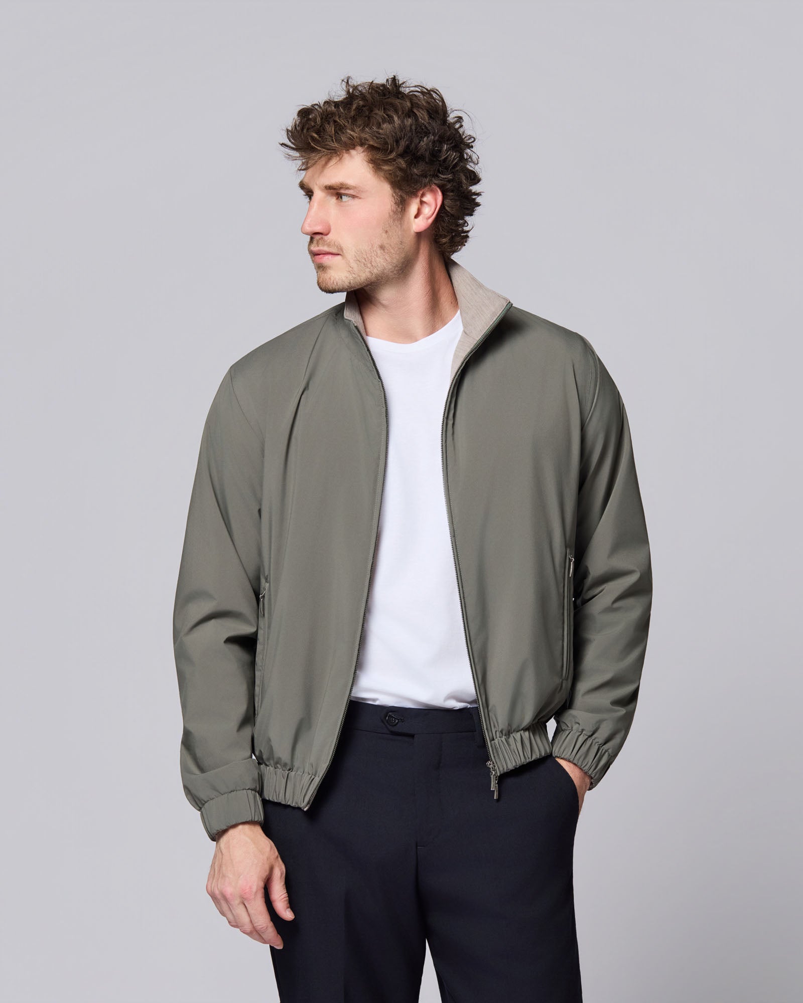 Jacket with Technical Fabric