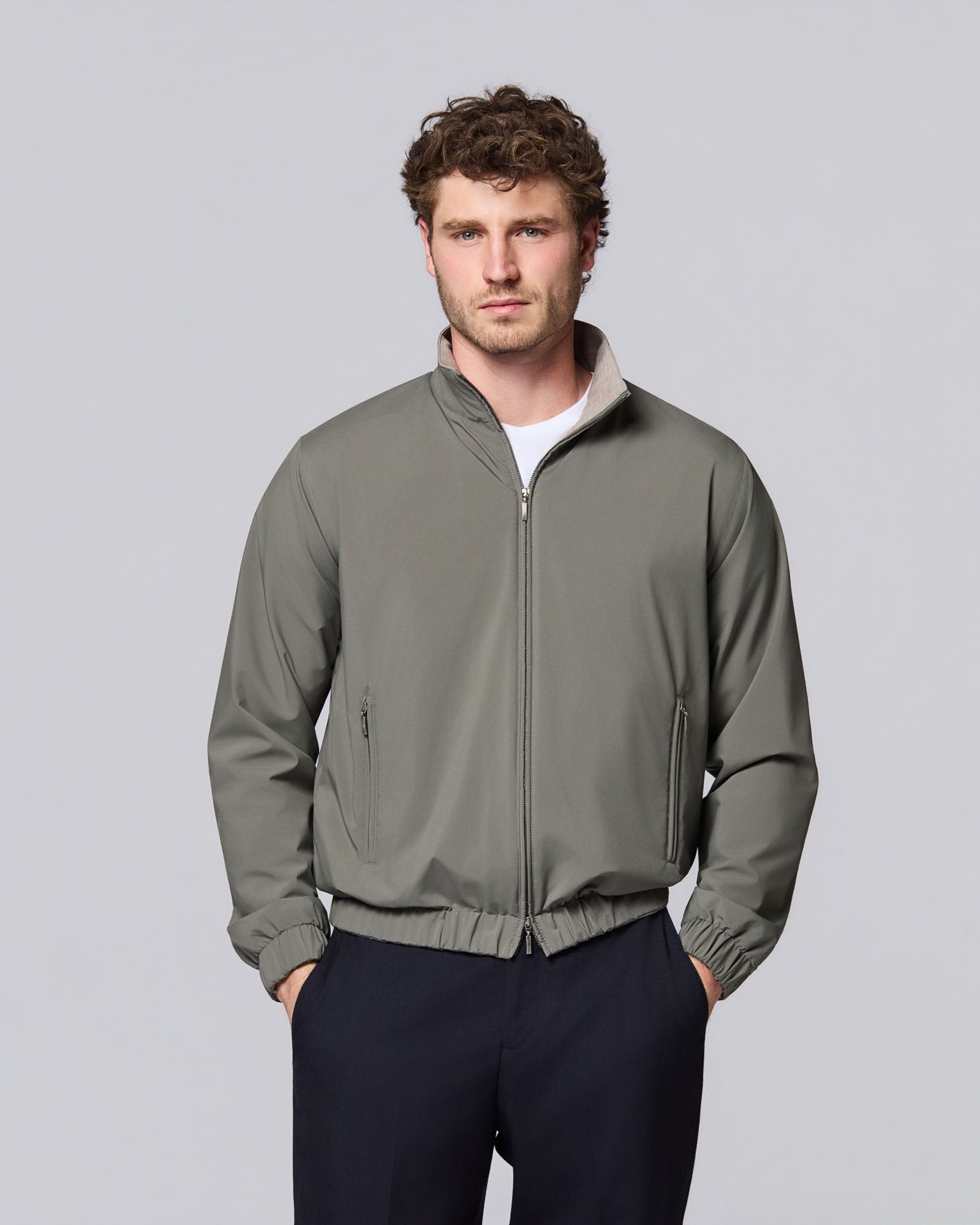 Jacket with Technical Fabric