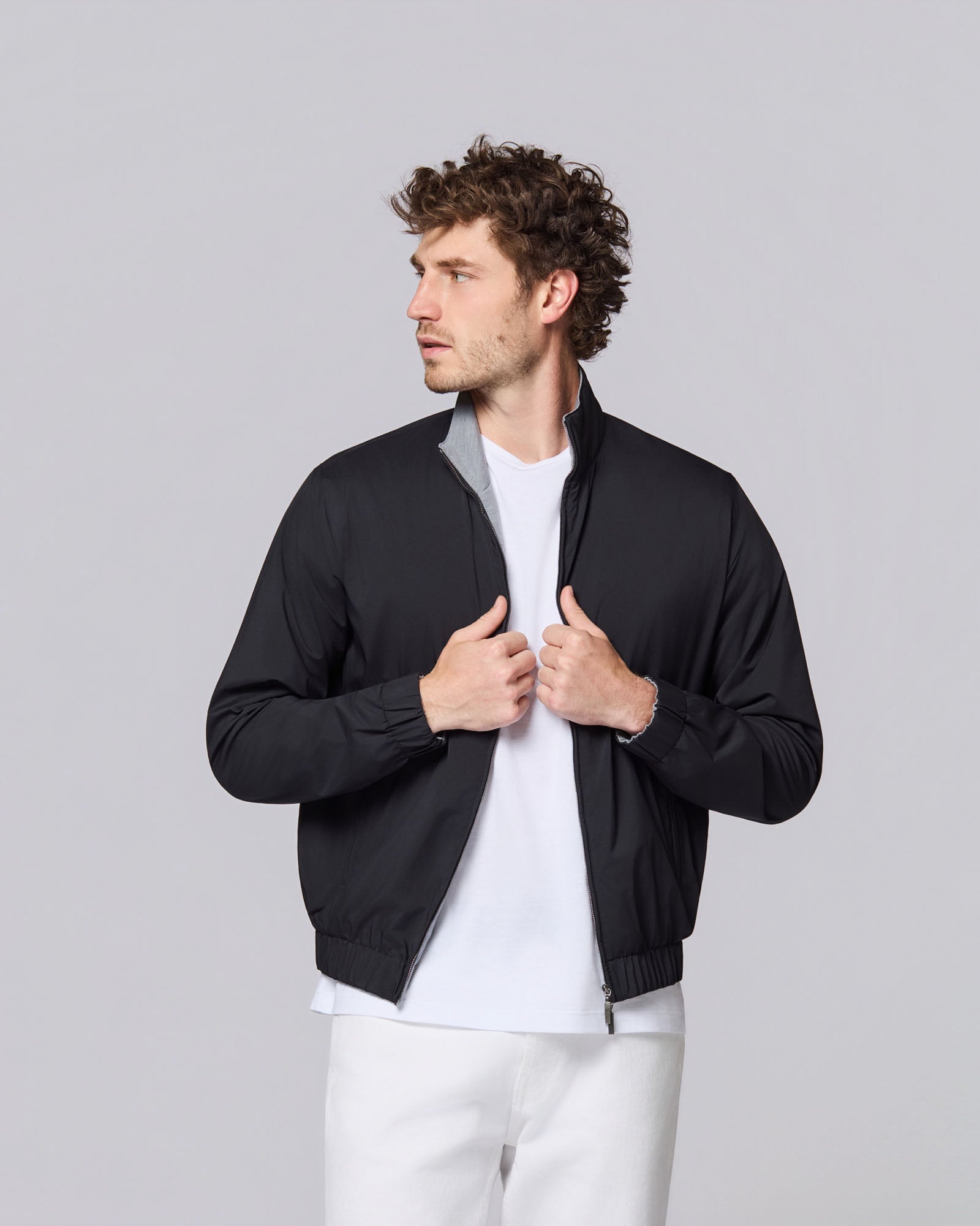 Jacket with Technical Fabric