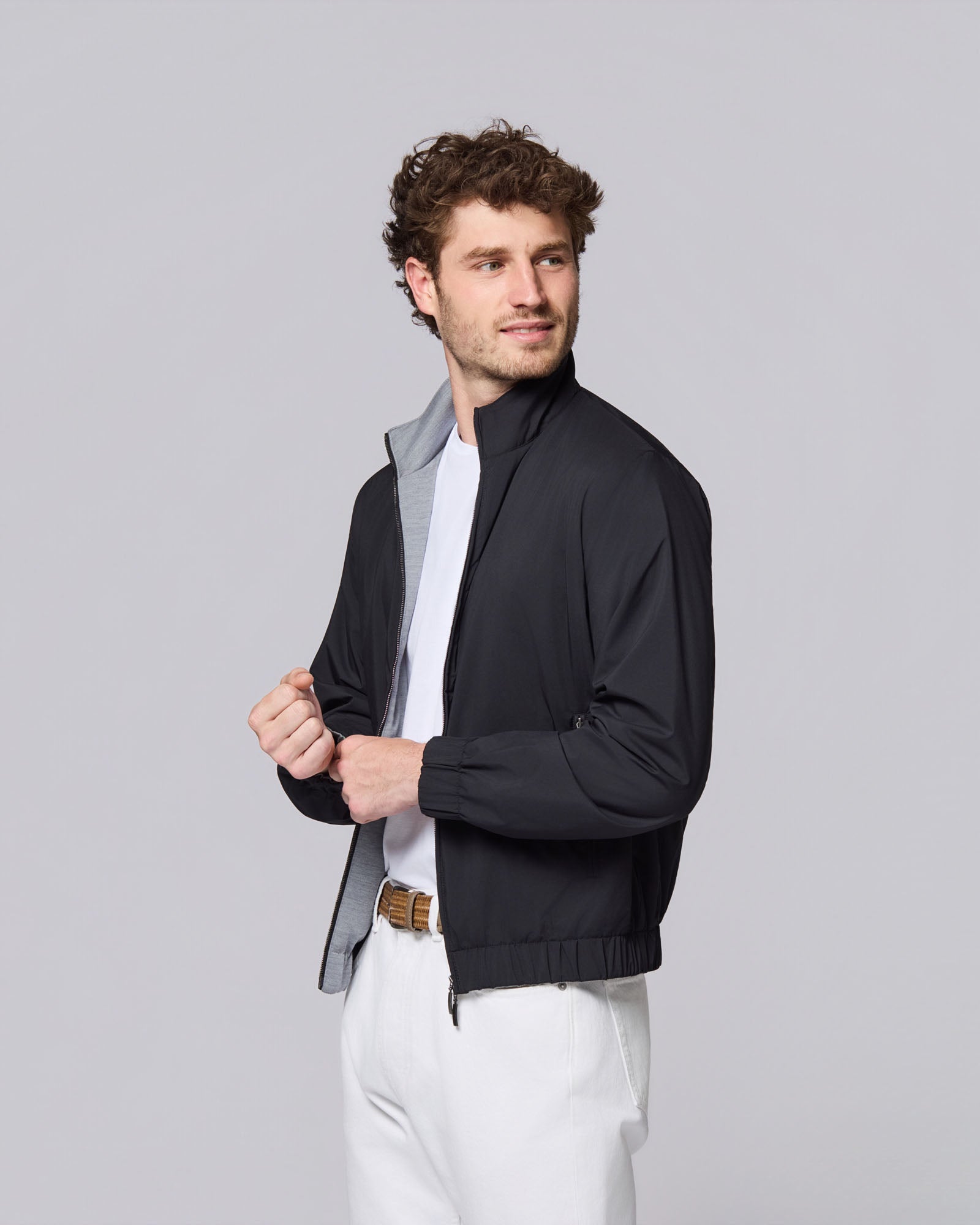 Jacket with Technical Fabric